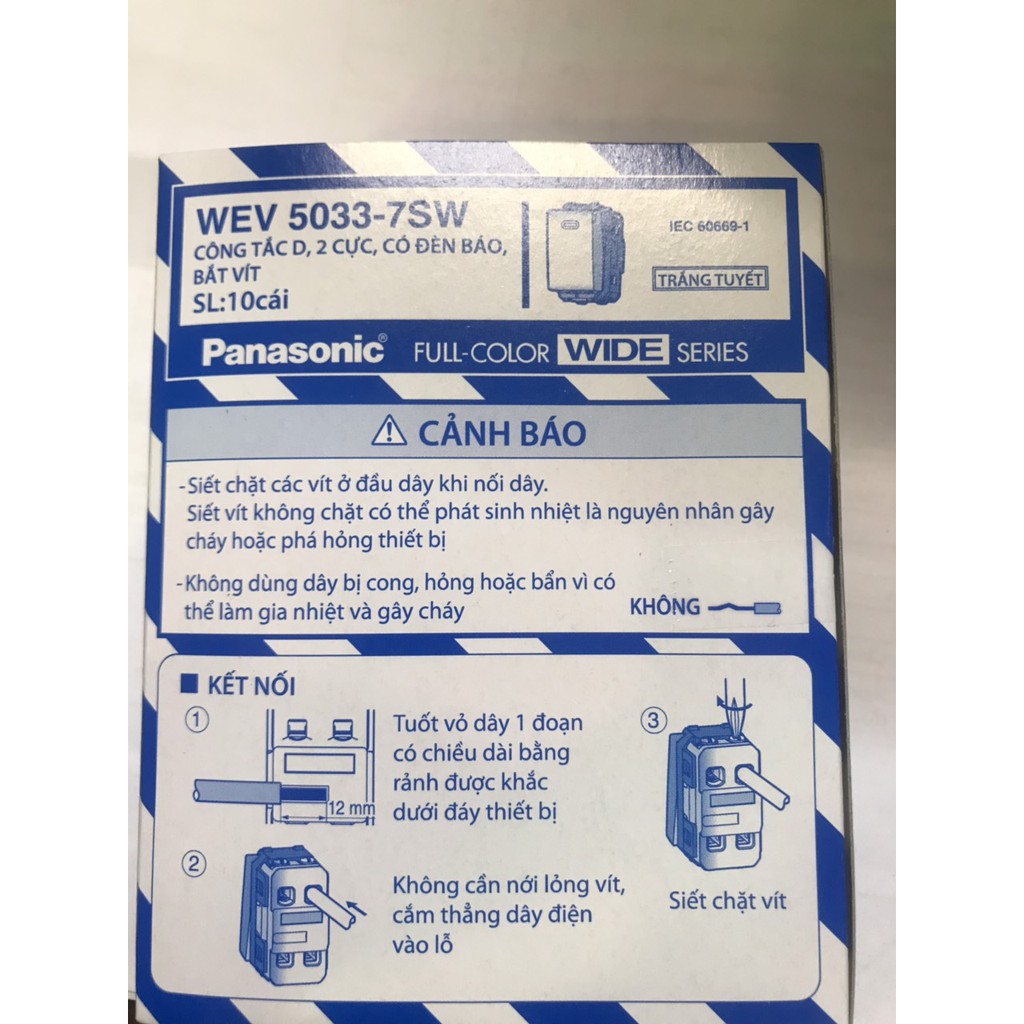 Hạt Công Tắc 20A Bình Nóng Lạnh Wide Panasonic WEV 5033-7SW