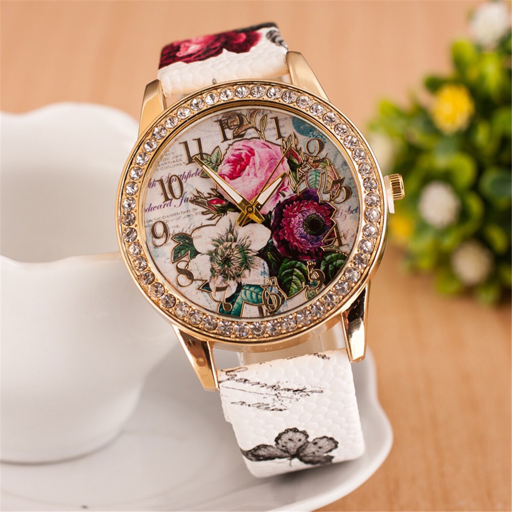 Đồng hồ nữ Dotime đeo tay họa tiết hoa hồng cực sang ZO93 | BigBuy360 - bigbuy360.vn