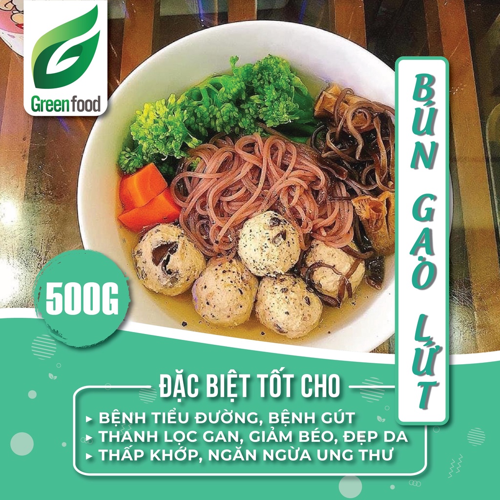 Bún khô gạo lức đỏ GreenFood hương vị truyền thống cho người ăn kiêng, giảm cân