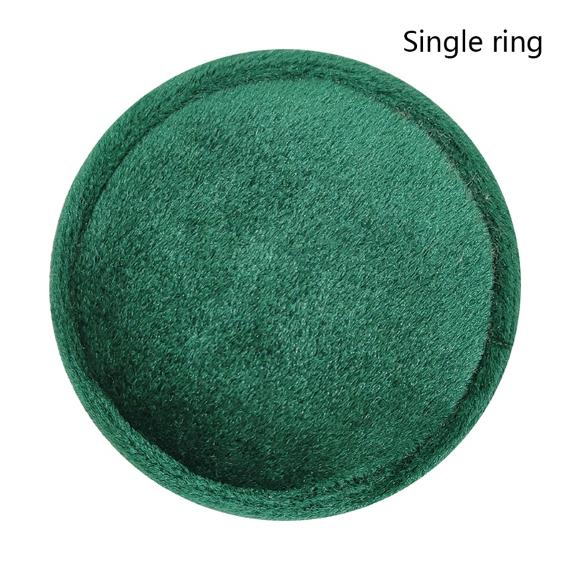 Hộp Đựng Nhẫn Đính Hôn Hình Tròn Bằng Nhung Màu Sắc Xanh Lá