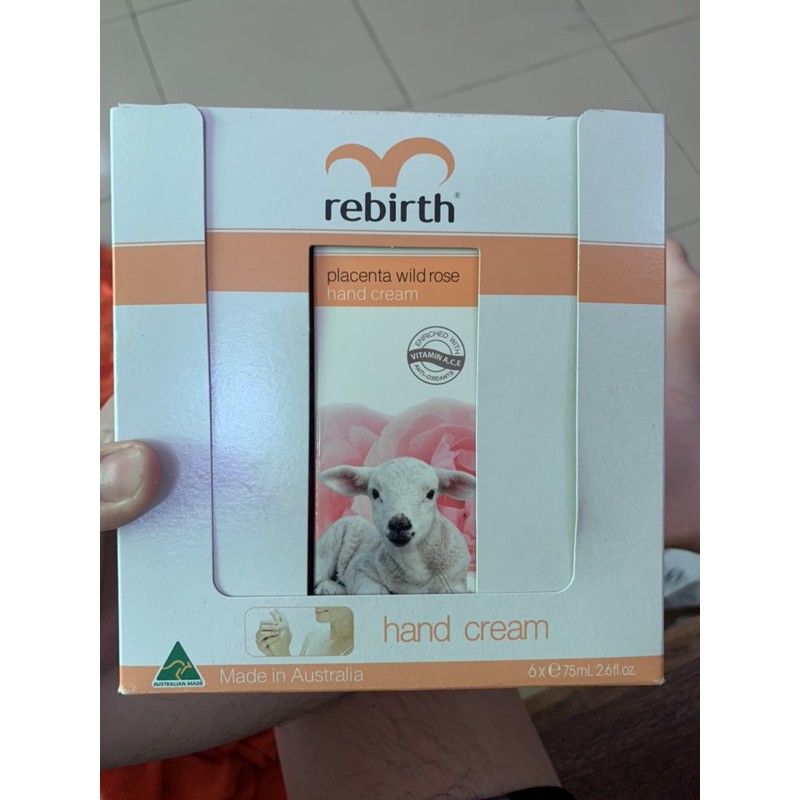 Kem Dưỡng Da Tay Nhau Thai Cừu Và Tinh Chất Hoa Hồng Rebirth Placenta Wild Rese Hand Cream