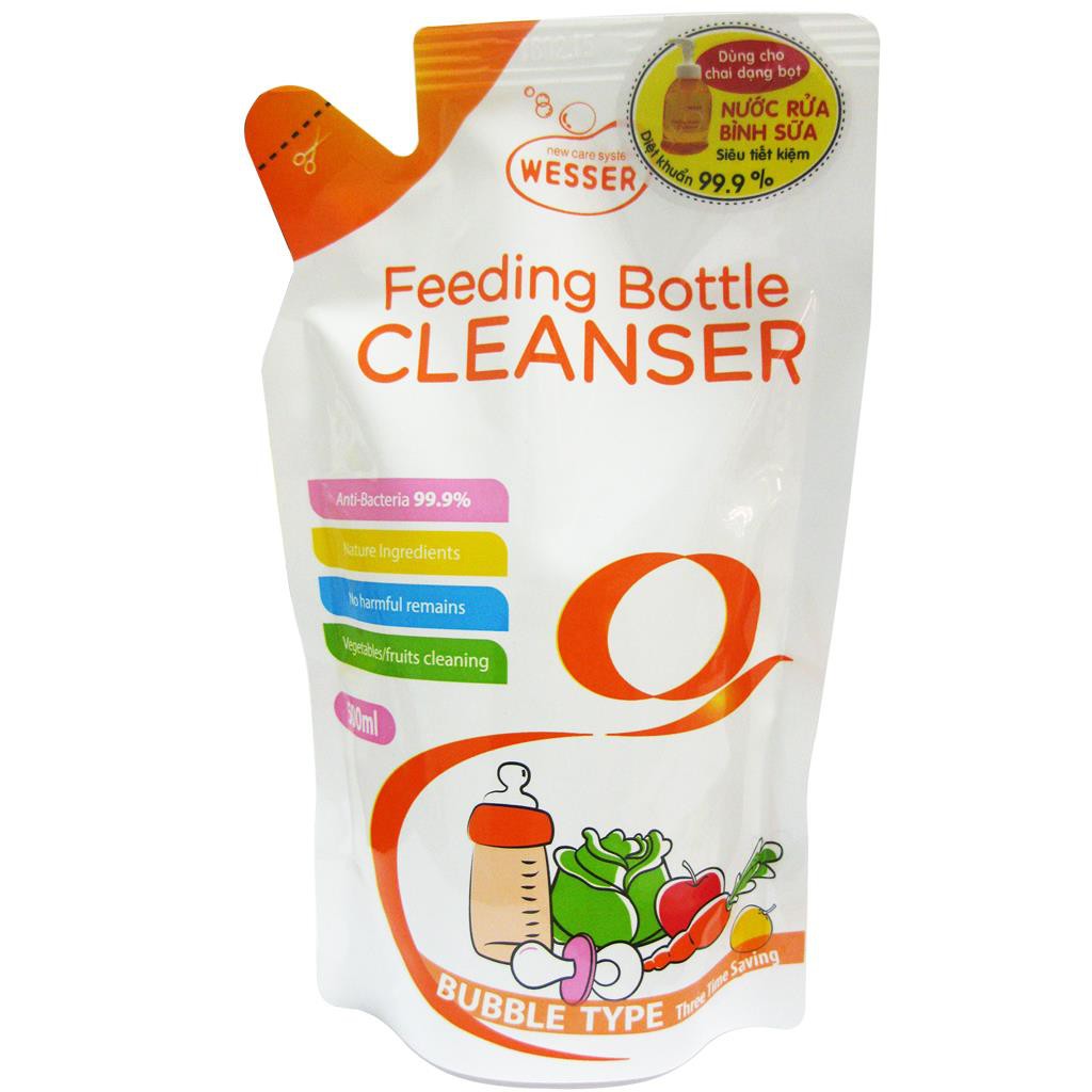 Nước rửa bình sữa Wesser gói 500ml