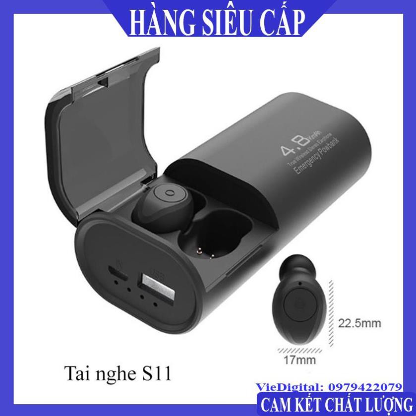 Tai Nghe Bluetooth, Tai Nghe Không Dây 5.0 Kiêm Sạc Dự Phòng S11 Chất Lượng Cao, Chống Nước IPX5, Chống ồn. | BigBuy360 - bigbuy360.vn