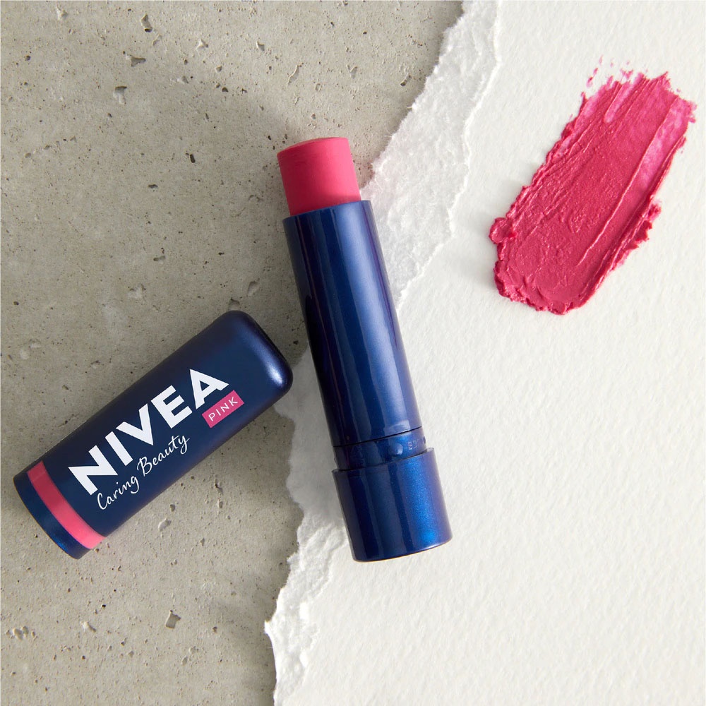 Son Nivea Caring Color Angel Pink 4.8g - Hồng Ngọt Ngào