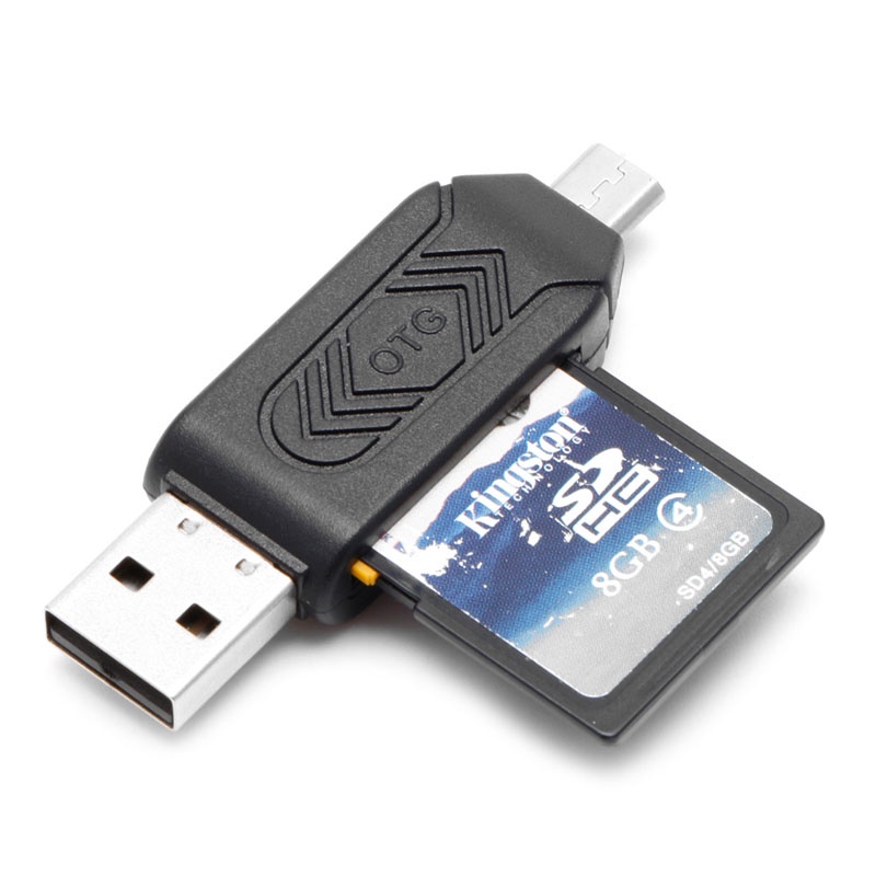 Đầu đọc thẻ nhớ 2 trong 1 Micro USB 2.0 OTG SDXC TF SD cho điện thoại Android | BigBuy360 - bigbuy360.vn
