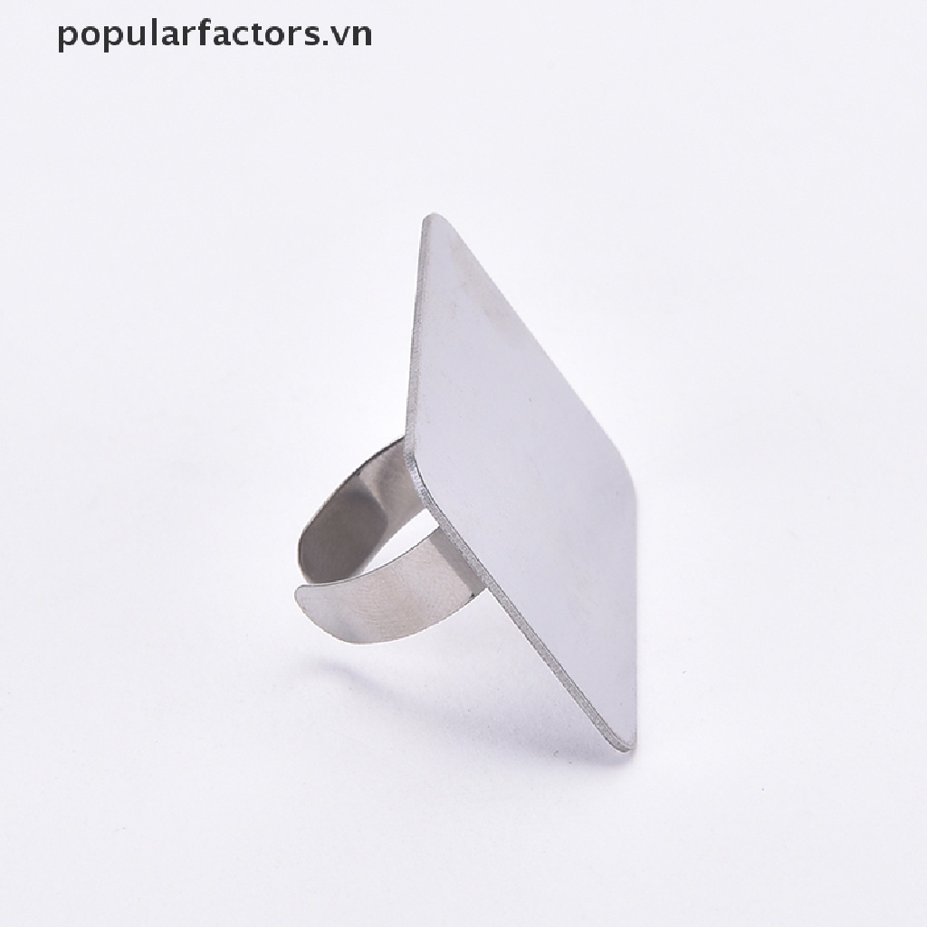 Nhẫn Điều Chỉnh Được Bằng Thép Không Gỉ Dùng Trộn Màu Kem Nền Trang Điểm
