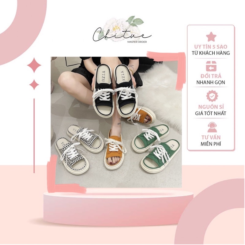 Giày Sục Korea Hở Mũi Cá Tính