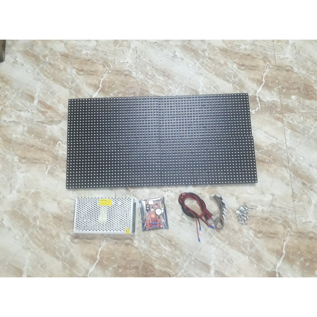 Biển led ma trận 4 tấm P10 full màu đầy đủ phụ kiện