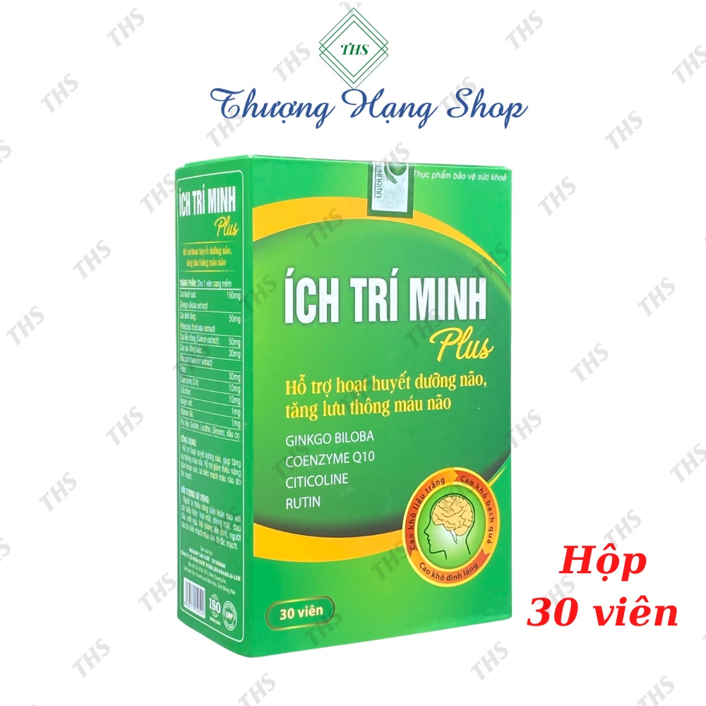 Ích Trí Minh Plus Hỗ trợ tăng tuần hoàn máu não cải thiện trí nhớ hiệu quả   lọ 30 viên -𝘿𝙋_𝙉𝙜𝙤̣𝙘 𝙋𝙝𝙪́𝙘
