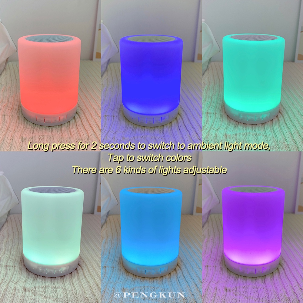 Loa Bluetooth Kiêm Đồng Hồ Báo Thức Không Dây Tích Hợp Đèn Ngủ Đa Năng