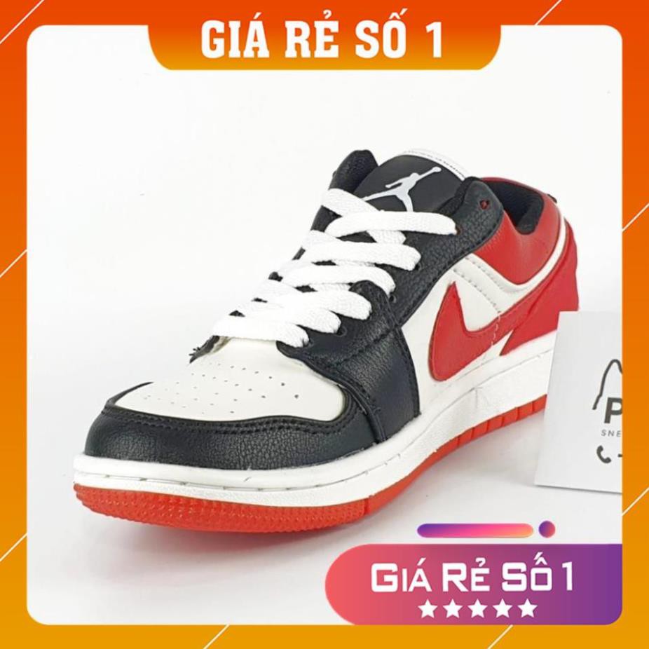 [FREESHIP-BẢO HÀNH 12 THÁNG] Giày Thể Thao AIR JORDAN 1 Low Cổ Thấp  Đen Đỏ CỰC ĐẸP Hàng Chất