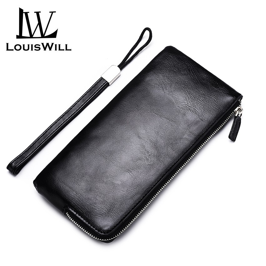 Ví Da LouisWill Pu Dài Thời Trang Cho Nam