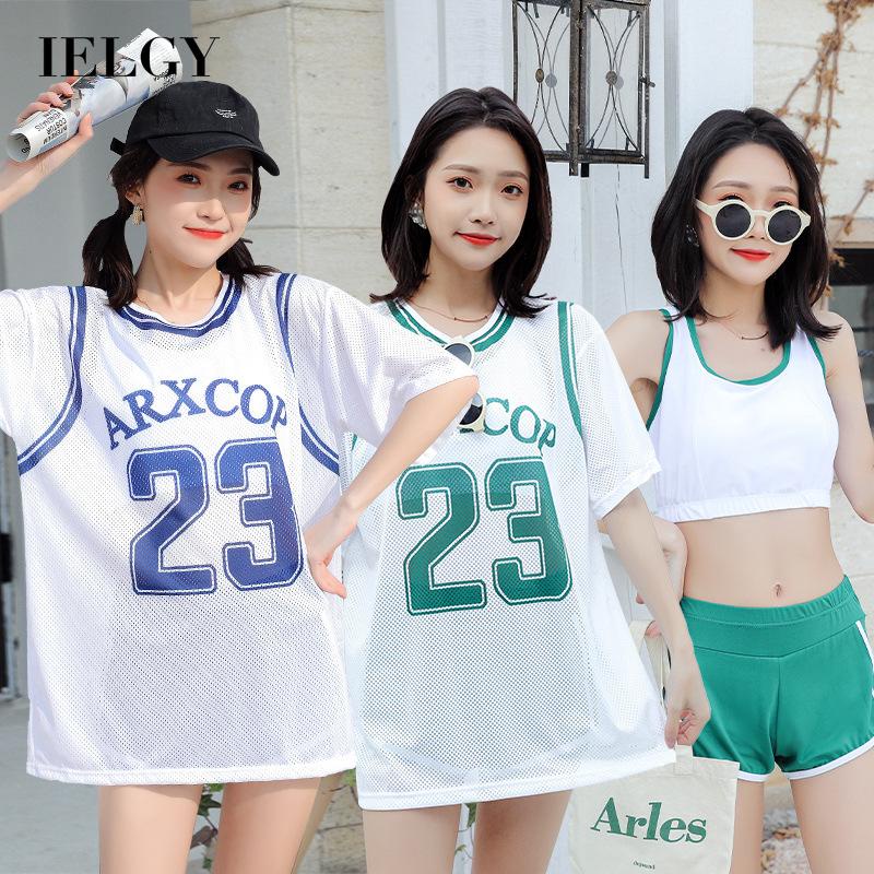 Bộ đồ bơi IELGY ba mảnh thể thao che bụng chống nắng thời trang mùa xuân cho nữ