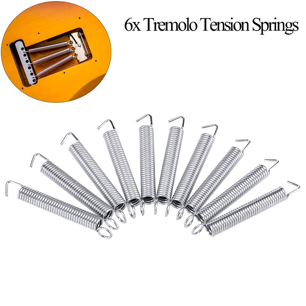[GLOBAL] 6pcs Stainless Steel Guitar Tremolo Spring Vintage Tremolo Bridge Spring for Fenders Stratocaster ST
