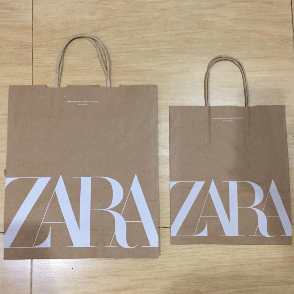 ZARA STRADIVARIUS Túi Giấy Đựng Đồ Thiết Kế Xinh Xắn Tiện Dụng