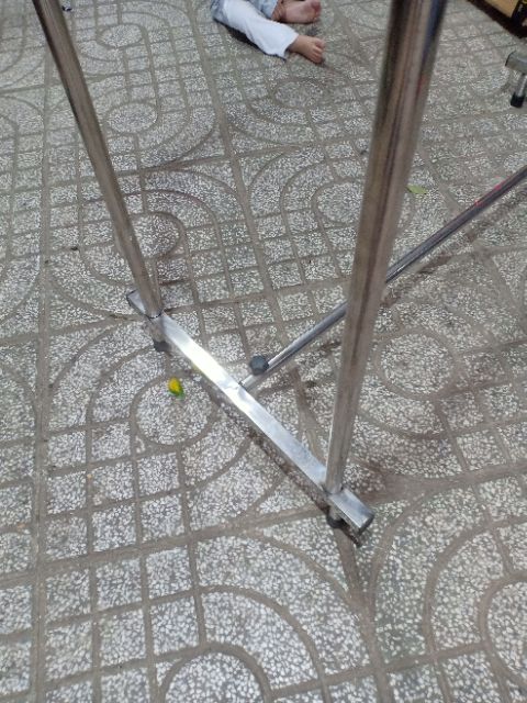 Sào phơi đồ inox - Xào đôi inox 201 chân vuông