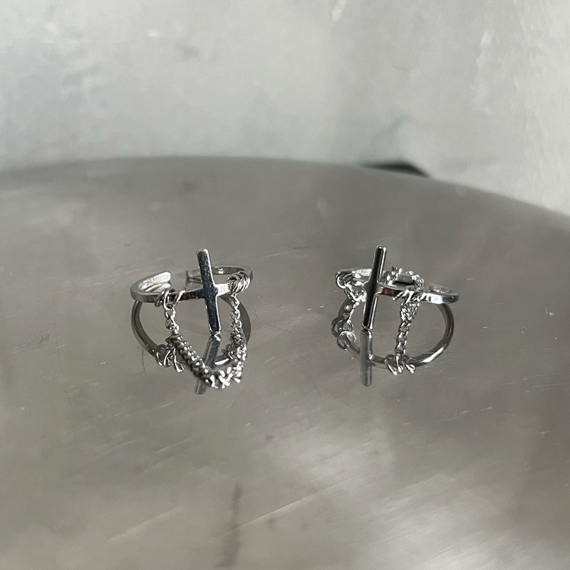 NHẪN CROSS XÍCH THÉP TITAN KHÔNG GỈ