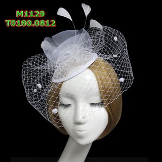 Mũ lông lưới - cô dâu - thời trangTH