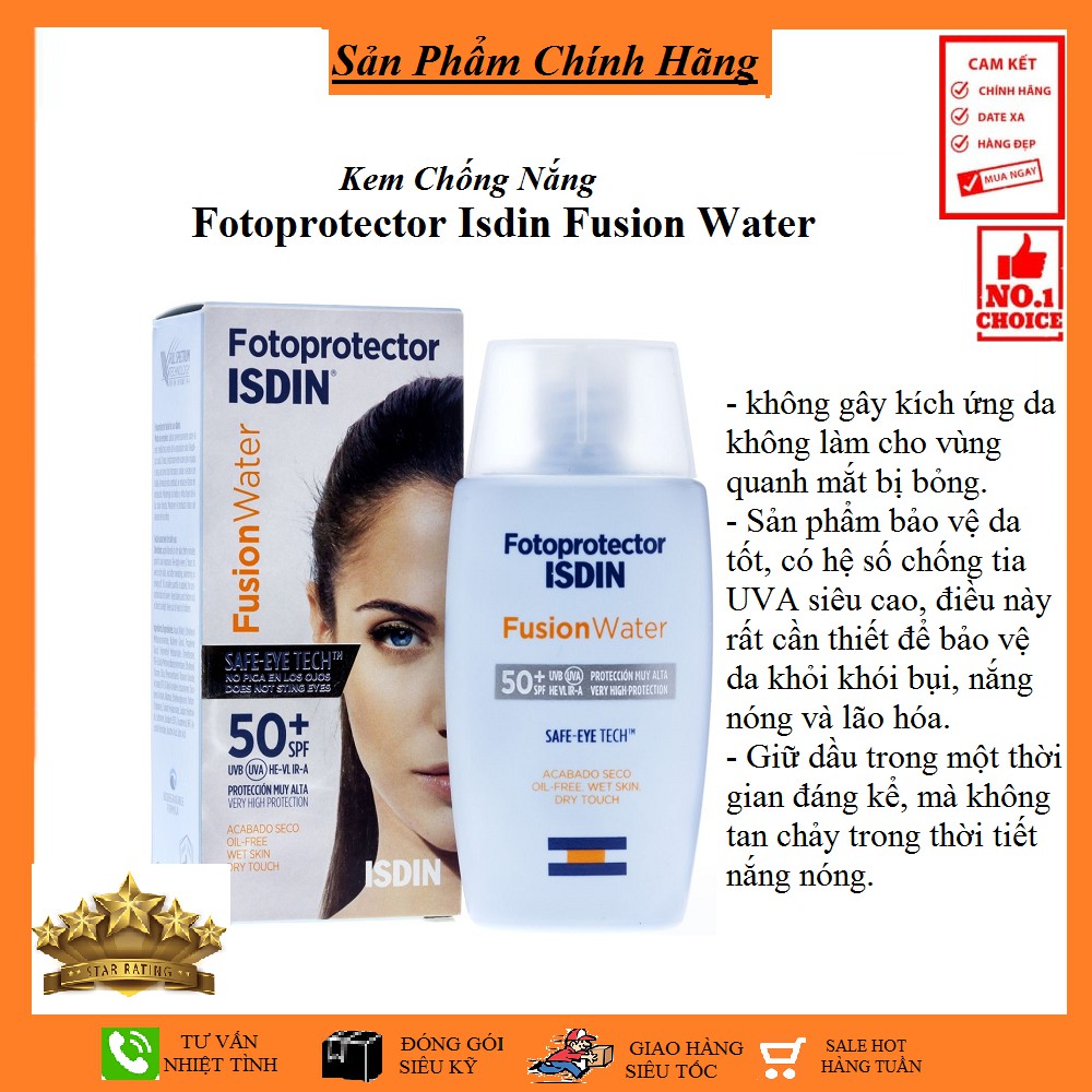 Kem chống nắng Fotoprotector Isdin Fusion Water