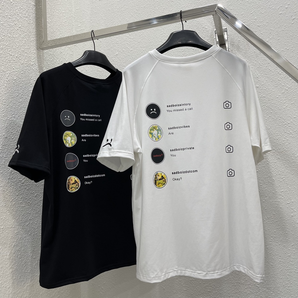Áo thun sad boiz sadtagram tee logo nam nữ áo thun tay lỡ sadboiz sadtagram full tag
