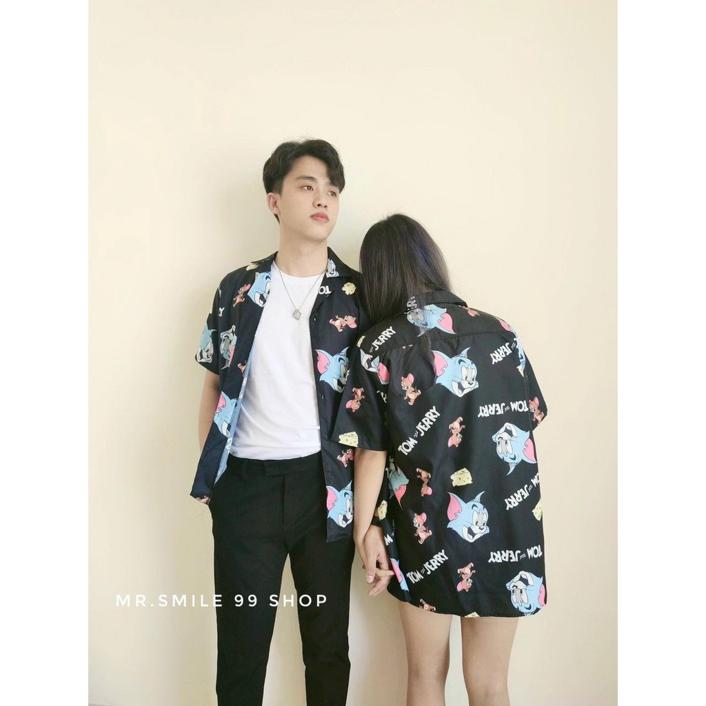 ÁO SƠ MI HỌA TIẾT ĐI BIỂN UNISEX MR SMILE 99 SHOP