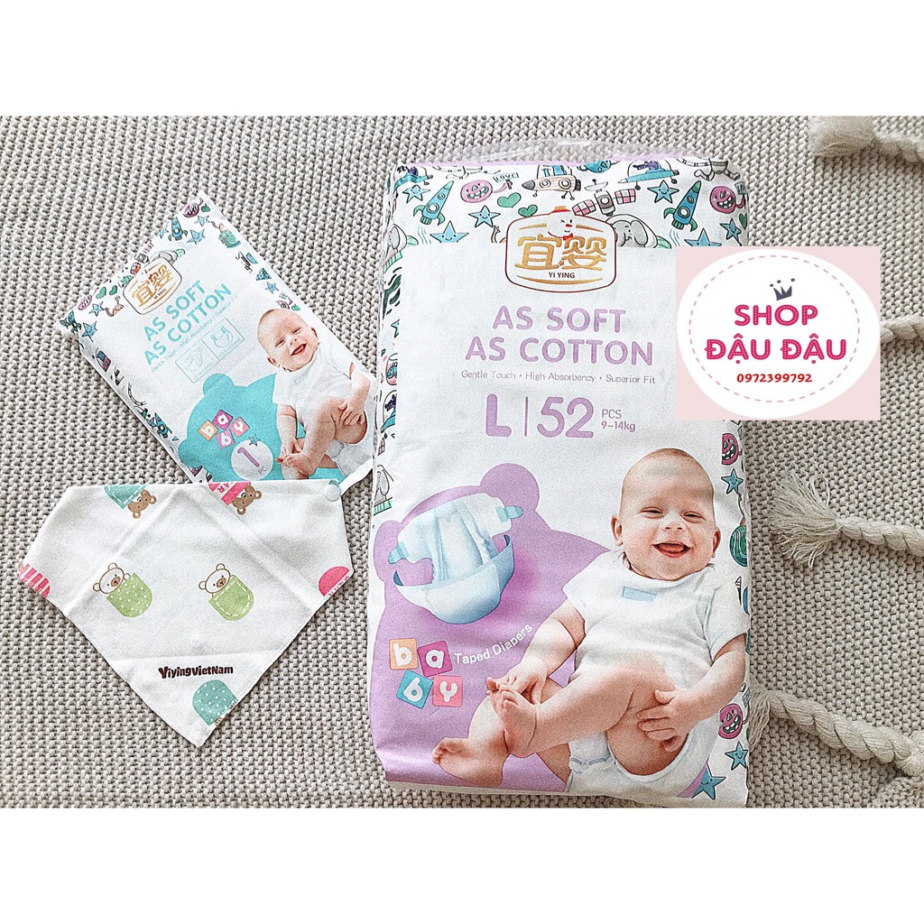 Tã/bỉm dán/quần YIYING BABY TÊN LỬA S72/M60/L52/XL44/XXl40/XXXL36