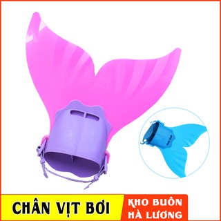 [TỔNG KHO BUÔN] Chân vịt bơi chân bịt nàng tiên cá cho bé phối hợp với áo tắm nàng tiên cá, màu xanh màu hồng  E81