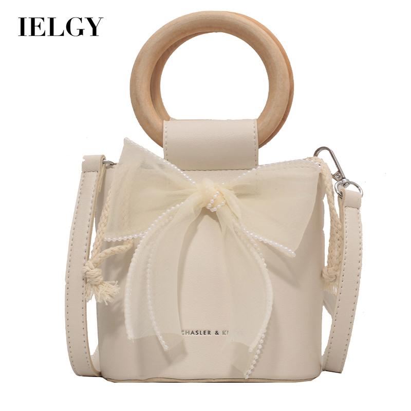 Túi xô đeo vai IELGY cầm tay đính nơ thời trang cho nữ