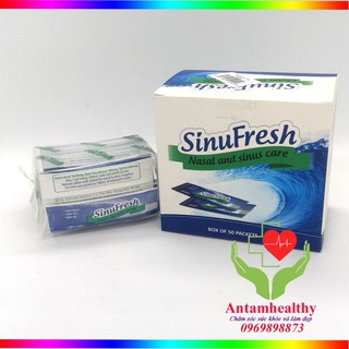 Muối rửa mũi Cát Linh SinuFresh - Muối rửa mũi xoang - Hộp 50 gói