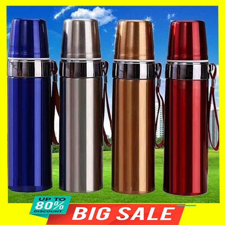 [ Flash Sale ] Bình giữ nhiệt inox 800ml  có dây treo