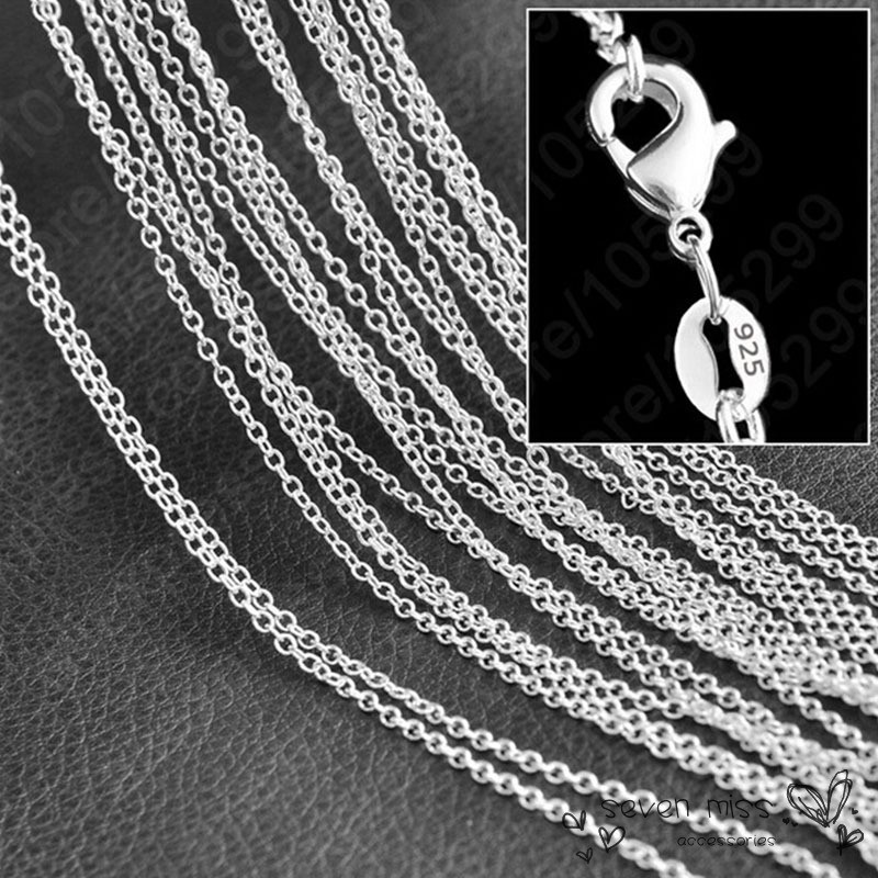 New Jewlery Rose 925 Sterling Silver O Shaped Link Chain Necklace For Women Wedding Gift