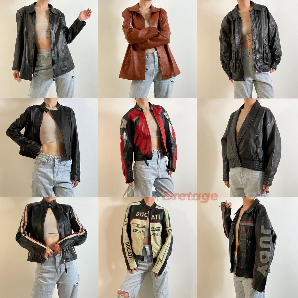 Áo Khoác Da Vintage Unisex