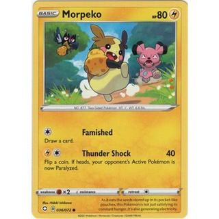 Thẻ bài pokemon morpeko - 36/72 - common