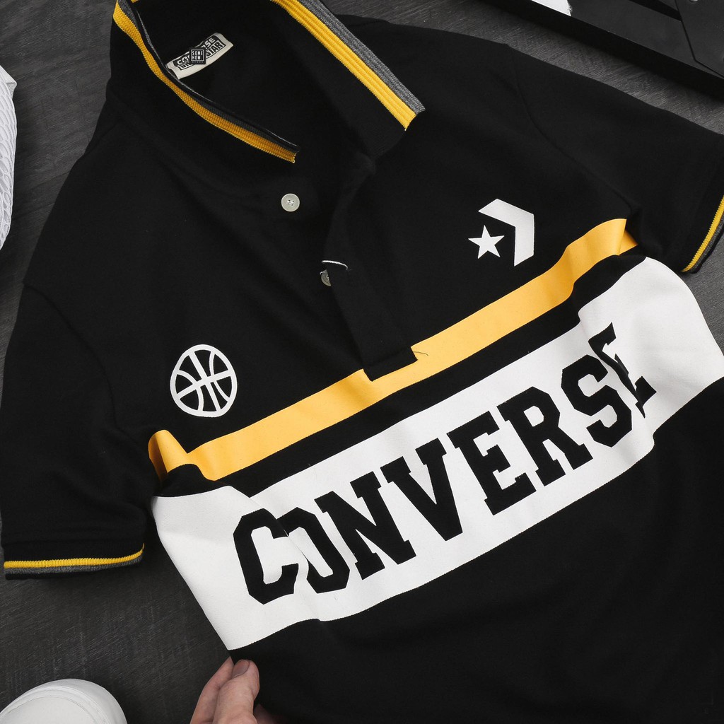 Áo thun Polo Convers xuất xịn màu đen | BigBuy360 - bigbuy360.vn