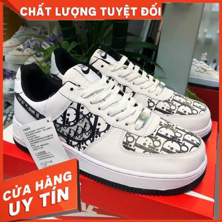 Giày Thể Thao Nam nữ Sneakers- AF1 Dior Trắng Đen Bản Quảng Châu Cao Cấp