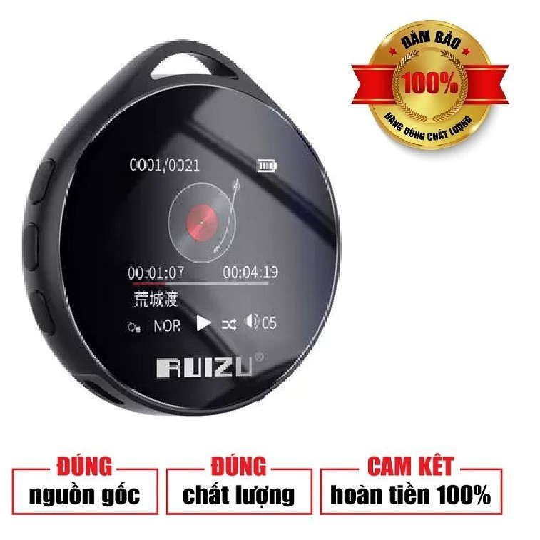 [HÀNG CHÍNH HÃNG] MÁY NGHE NHẠC MP3 BLUETOOTH RUIZU M10 BỘ NHỚ TRONG 8GB - MÁY NGHE NHẠC KHÔNG DÂY TÍCH HỢP MICRO GHI ÂM