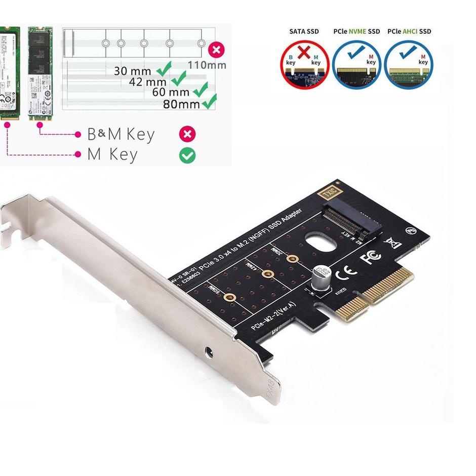 Bộ Chuyển Đổi Sku-1273 PCI EXPRESS X4 M.2 NVME SSD NGFF KEY M2 PCIE 3.0