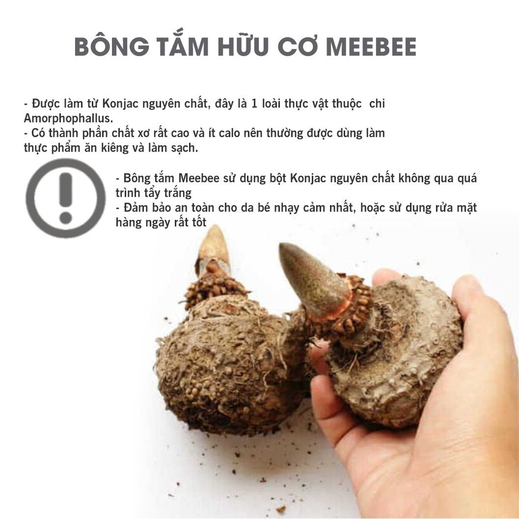 Bông tắm cho bé hữu cơ siêu mềm mại Meebee
