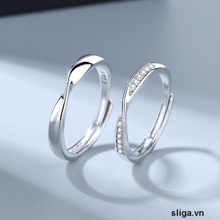 💖💖Nhẫn đôi cao cấp, nhẫn bạc nam đơn giản, nhẫn bạc nữ đính đá đẹp /Nhẫn cặp mới nhất