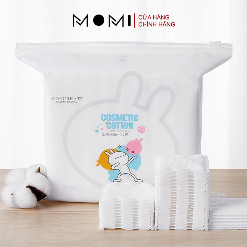 Bông tẩy trang Maycreate 150 miếng Soft Close Skin Mẫu Mới BMS2