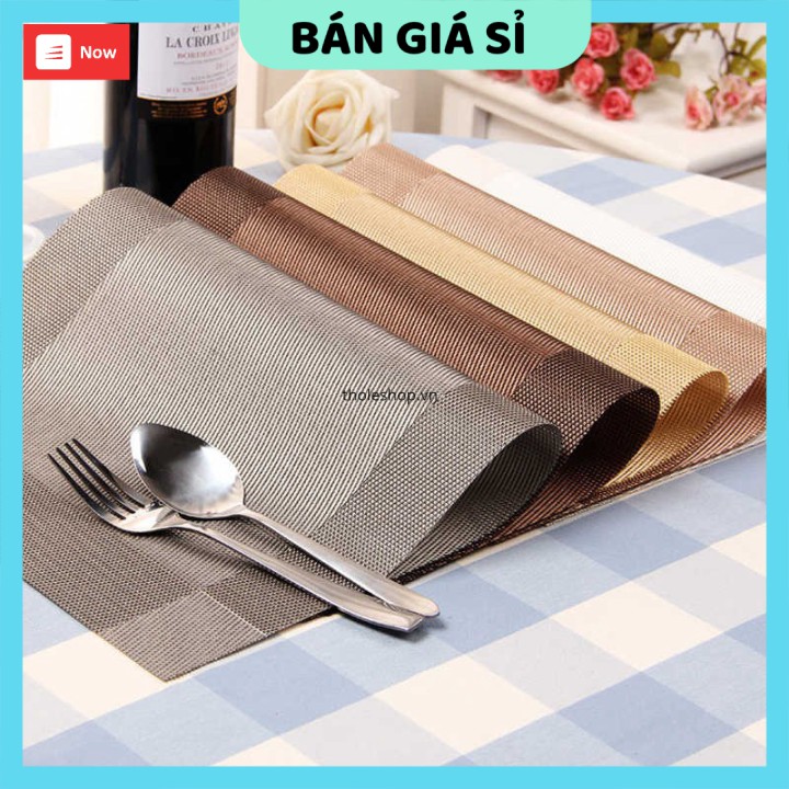 Tấm lót bàn ăn  GIÁ VỐN] Miếng lót bàn cách nhiệt 45x30cm chống thấm nước, chịu nhiệt tốt 9084