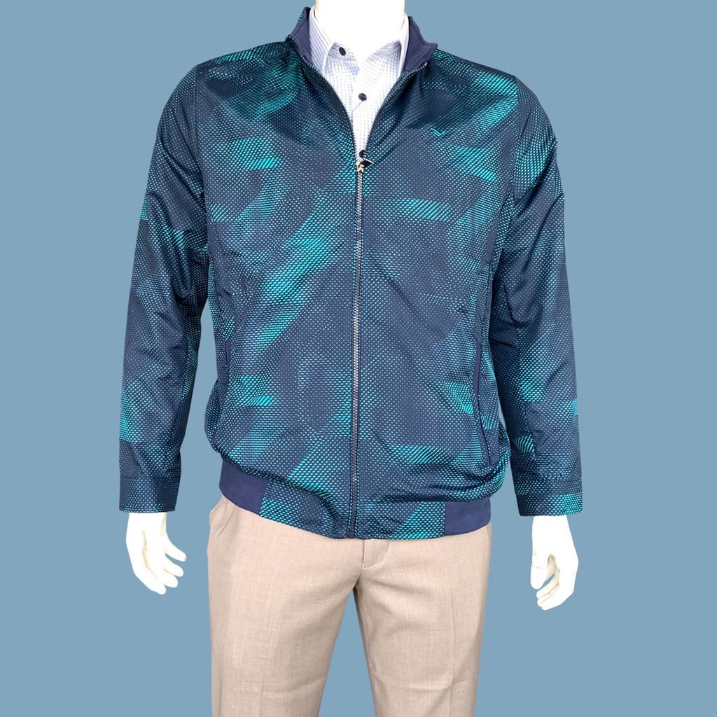 Áo Khoác nam Việt Tiến mẫu mới 6Q5005 có 2 màu xanh và màu đen - Áo Jacket nam - Áo khoác nhẹ nam 2 