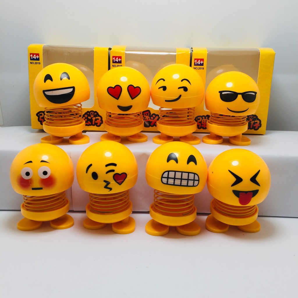 Emoji loại 1 hộp to hình biểu tượng cảm xúc thú nhún lò xo