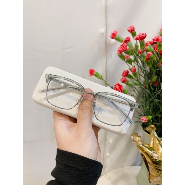 Gọng kính vuông nửa gọng cắt vành cao cấp siêu chống ánh sáng xanh 9883