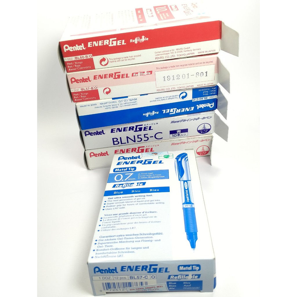 Bút ký Pentel Energel Liquid Gel Ink BL57 nét 0.7mm mực xanh