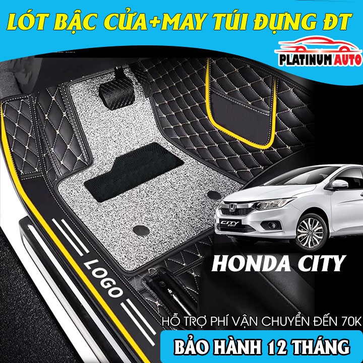 Thảm lót sàn ô tô 6D HONDA CITY 2015-2022 thành cao, tràn viền bậc cửa
