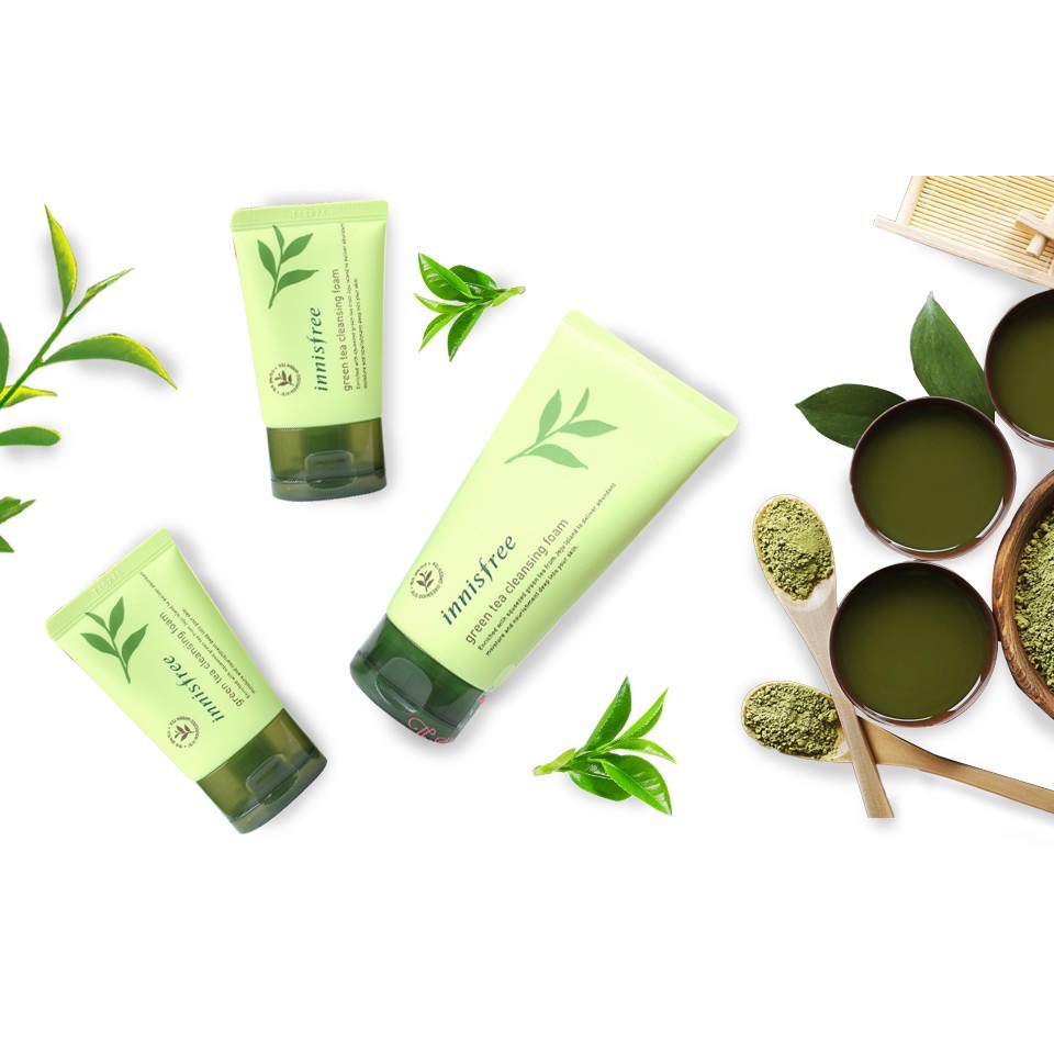 SỮA RỬA MẶT TRÀ XANH Innisfree Green Tea Cleansing Foam 80ML + 150ML