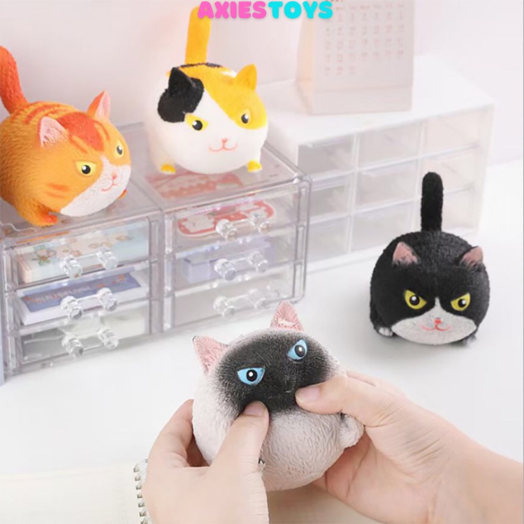 Squishy mèo giảm stress silicon đồ chơi cao su co giãn khổng lồ squishi mèo hoàng thượng giận dữ