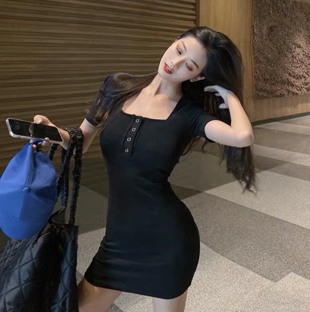 ĐẦM BODY NÚT BẤM (kèm ảnh thật)