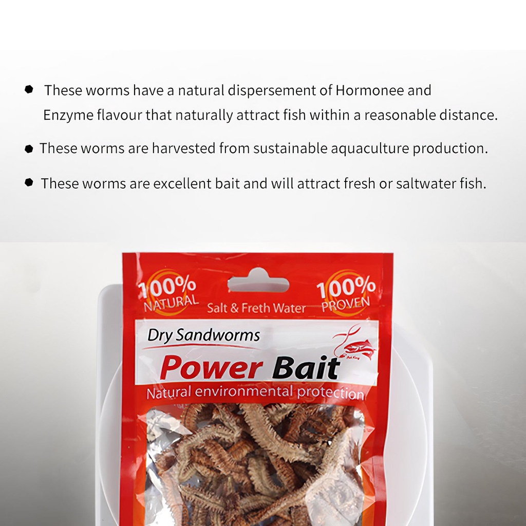 [Kitch] Mồi Câu Cá Khô Cát Tự Nhiên Thân Thiện Với Môi Trường Dễ Sử Dụng